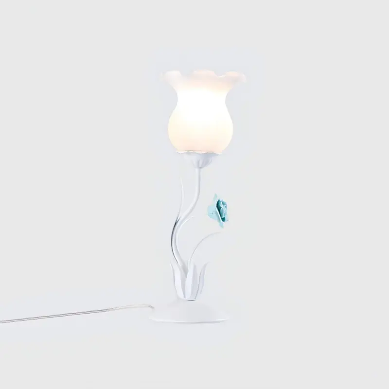 Floralight nachttischlampe blumendesign led glas nachtbeleuchtung xlumina8