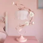 Floralux tischlampe mit keramikrose pastorale stil tischleuchte innenbeleuchtung xlumina4