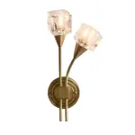 Floraluxe blumige wandleuchte zwei lichter elegante blumenform wandleuchte xlumina