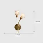 Floraluxe blumige wandleuchte zwei lichter elegante blumenform wandleuchte xlumina8
