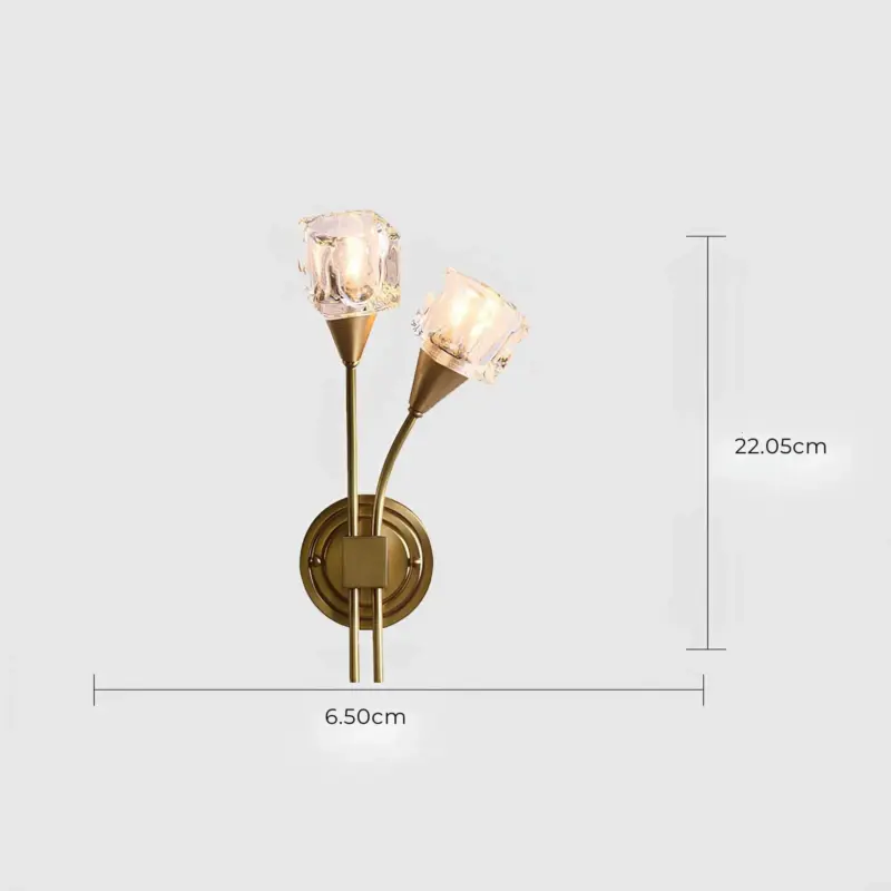 Floraluxe blumige wandleuchte zwei lichter elegante blumenform wandleuchte xlumina8