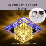 Flush mount aisle crystal square ceiling lights led 3w5w modern