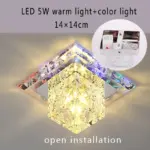 Flush mount aisle crystal square ceiling lights led 3w5w modern