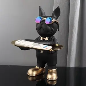 Sculpture - FrenchieButler - French Bulldog Design - Unique Sculpture