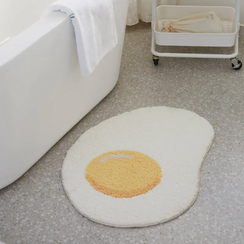 Fried egg rug