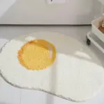Fried egg rug