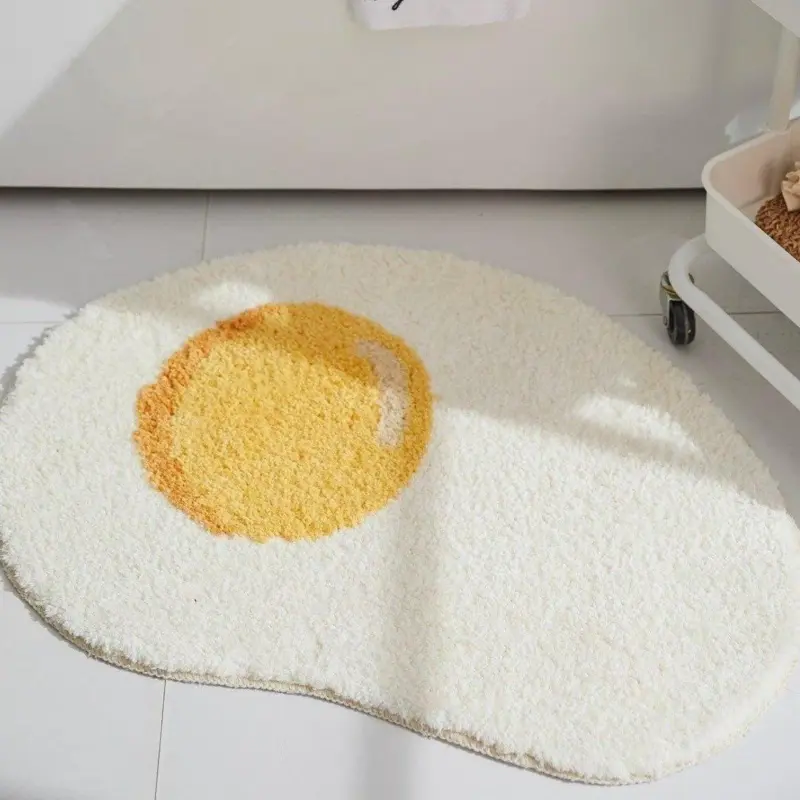 Fried egg rug