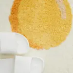 Fried egg rug