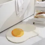 Fried egg rug