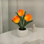 GCNULED Tulip Night Light Simulation Flowers Table Lamp Romantic Atmosphere Desk Lamp Portable Reading Light For