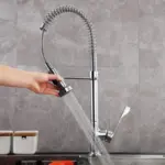 Gavaer spring pull down kitchen faucet dual mode