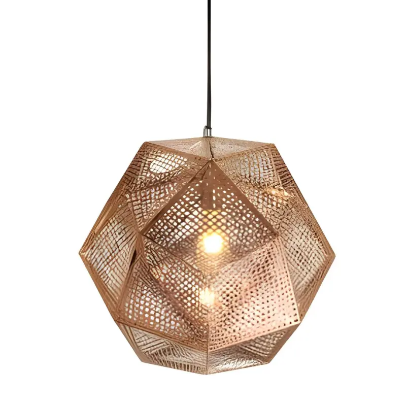 Geometrische runde haengelampe metall lichtdesign modern schwarz gold silber xlumina3