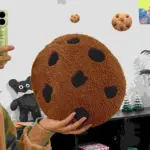 Giant cute cookie plush throw pillow and cushion patchandbagel