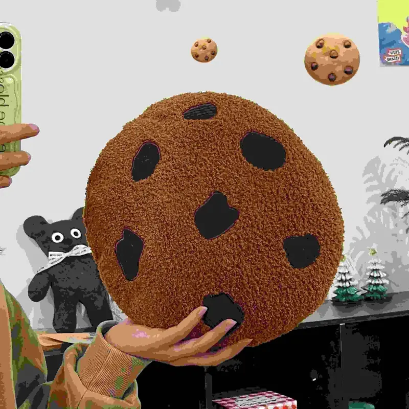 Giant cute cookie plush throw pillow and cushion patchandbagel