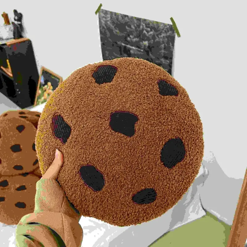 Giant cute cookie plush throw pillow and cushion patchandbagel
