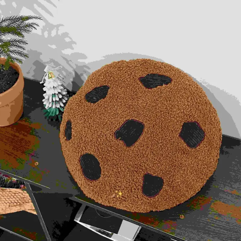 Giant cute cookie plush throw pillow and cushion patchandbagel