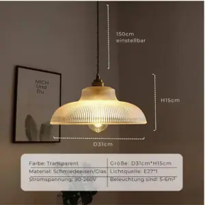 Homeko - Glass Pendant Lamp