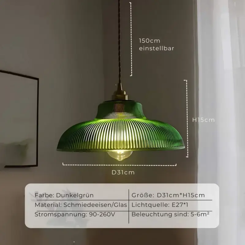 Glacialglow glas haengelampe elegantes design modern stilvoll xluxmina7