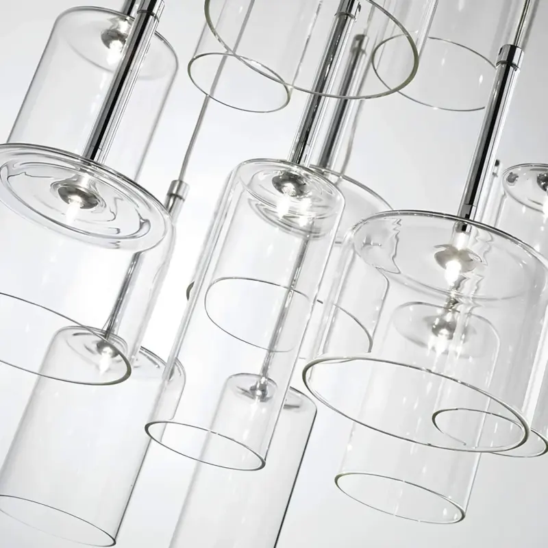 Glas esstisch hangeleuchte modern beleuchtung esszimmer elegant minimalistisch langlebig xlumina