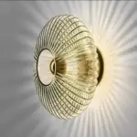 Glas wandleuchte wellenlicht 10W 2700K elegant modern wohnzimmer xLumina