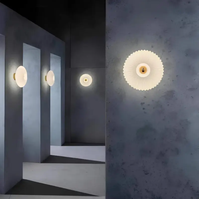 Glas wandleuchte wellenlicht 10W 2700K elegant modern wohnzimmer xLumina