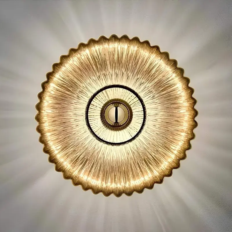 Glas wandleuchte wellenlicht 10W 2700K elegant modern wohnzimmer xLumina