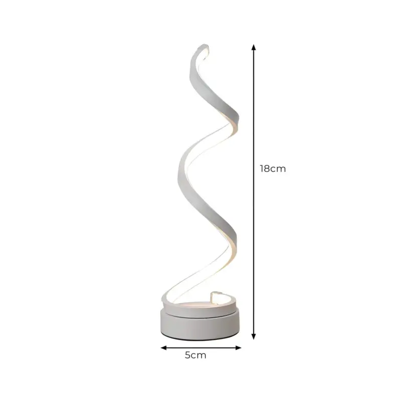 Globulb led spirallampe tischleuchte modern schwarz weiss dimmbar wohnzimmer buero xlumina5