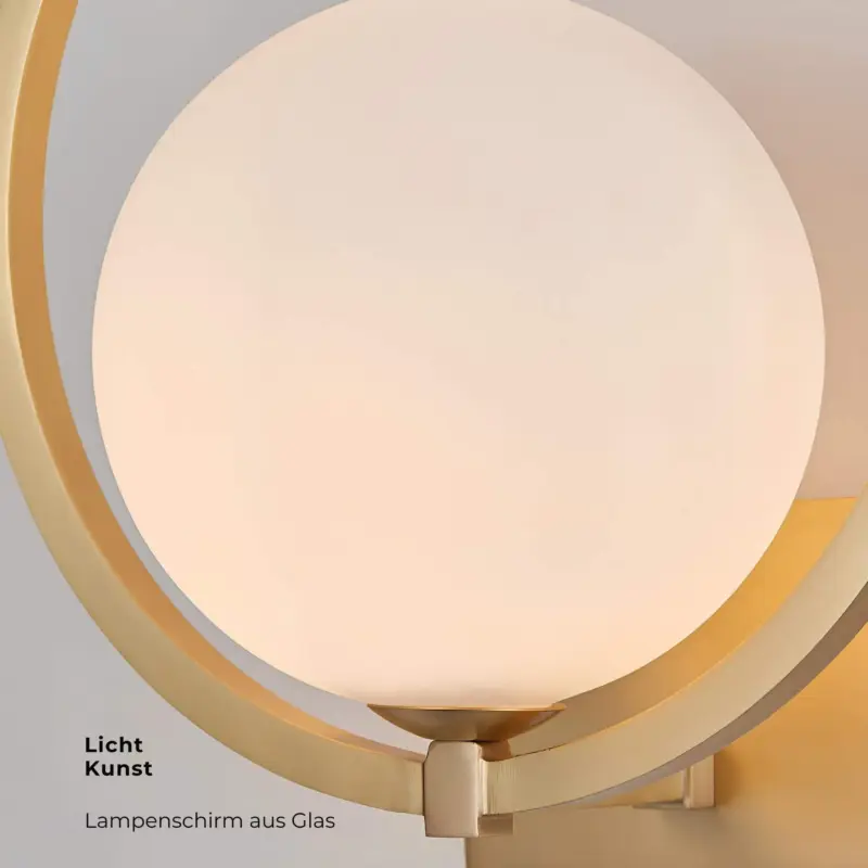 Gloedsphere moderne wandlampe runde glaskugel 1 lichtquelle gold schwarz elegant wandbeleuchtung xlumina5