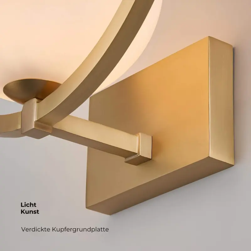 Gloedsphere moderne wandlampe runde glaskugel 1 lichtquelle gold schwarz elegant wandbeleuchtung xlumina6