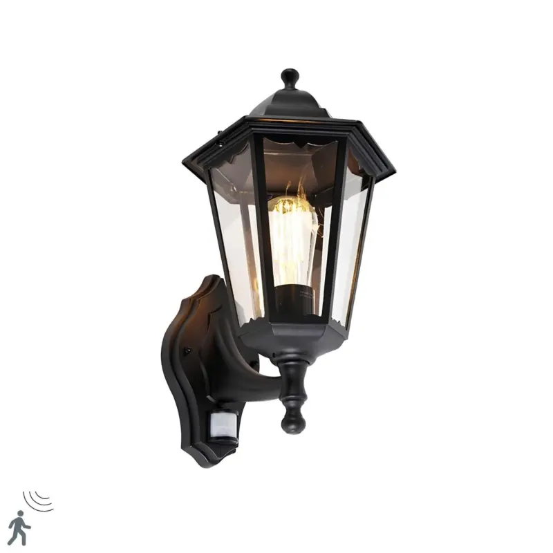 Gloedwacht aussenwandleuchte bewegungssensor schwarz led wetterfest xlumina