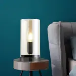 Gloeieva schwarze industrielle glas tischlampe wohnzimmer industrial design e27 lampe xlumina2