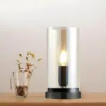 Gloeieva schwarze industrielle glas tischlampe wohnzimmer industrial design e27 lampe xlumina3