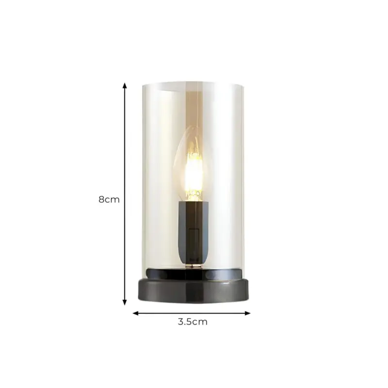 Gloeieva schwarze industrielle glas tischlampe wohnzimmer industrial design e27 lampe xlumina5