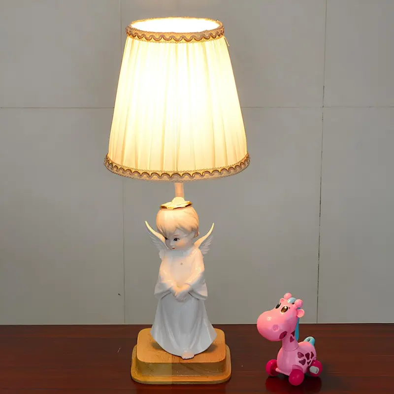 Glowangel nachttischlampe mit engelsdekor warmes licht schlafzimmerlampe xlumina