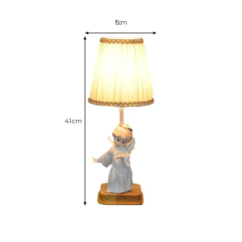 Glowangel nachttischlampe mit engelsdekor warmes licht schlafzimmerlampe xlumina