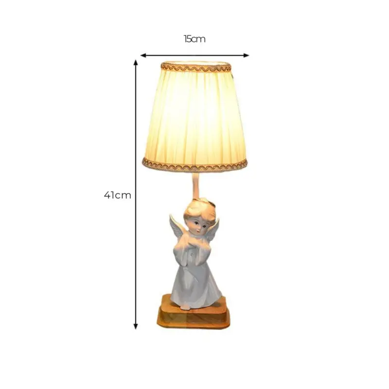 Glowangel nachttischlampe mit engelsdekor warmes licht schlafzimmerlampe xlumina