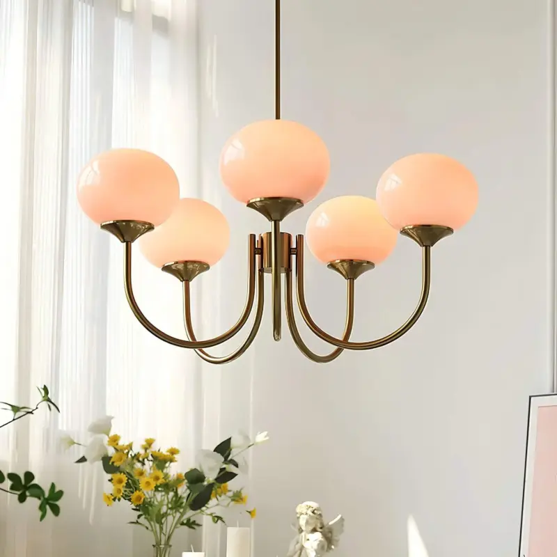 Glowing delight moderne kronleuchter aus marshmallow weiss 60cm xlumina17