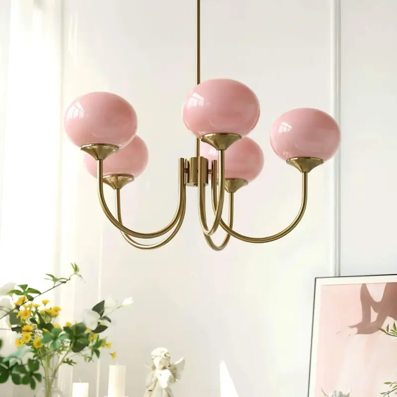 Glowing delight moderne kronleuchter aus marshmallow weiss 60cm xlumina2