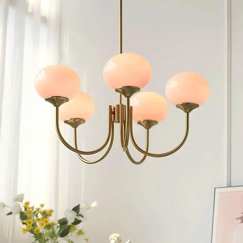Glowing delight moderne kronleuchter aus marshmallow weiss 60cm xlumina3