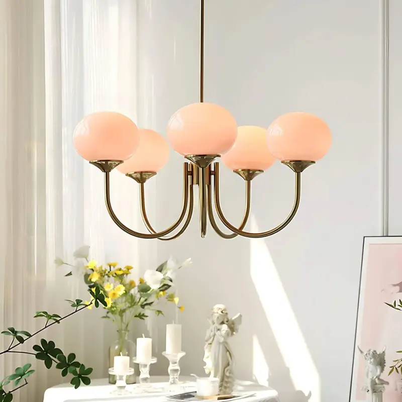 Glowing delight moderne kronleuchter aus marshmallow weiss 60cm xlumina7