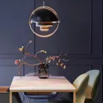 Glowironflex flexible design deckenlampe schwarz gold modern wohnzimmer xlumina