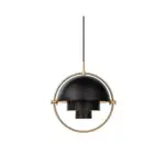 Glowironflex flexible design deckenlampe schwarz gold modern wohnzimmer xlumina