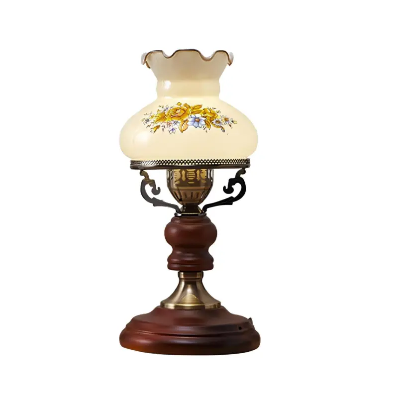 Glowsophie urnen tischlampe rotes braunes finish wohnzimmer beleuchtung xlumina