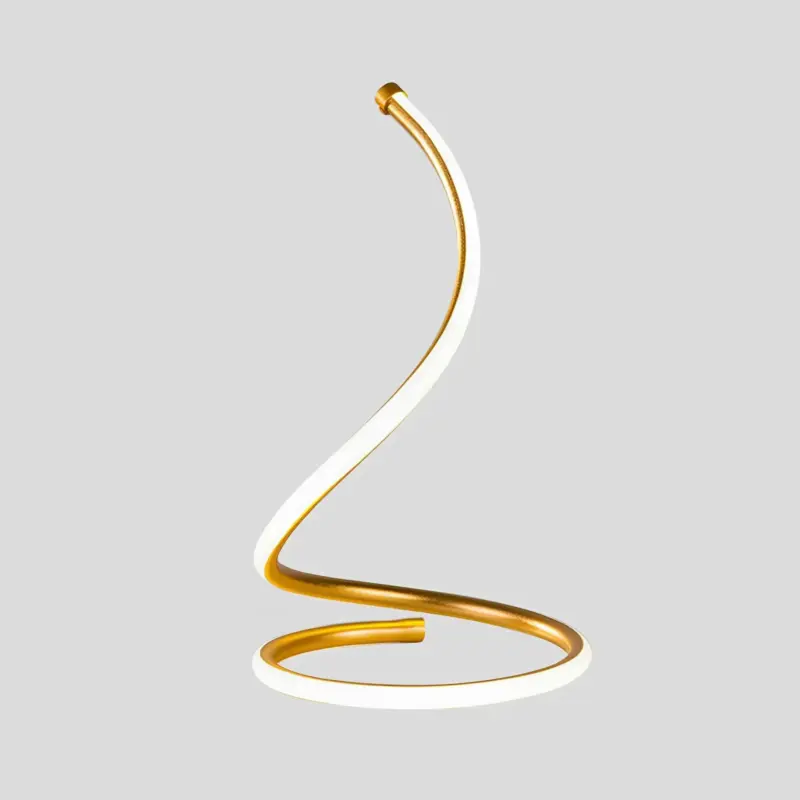Glowspiral goldene led tischlampe modern spiralformig lichtquelle wohnzimmer xlumina 3 1824ed51 f37c 46d9 bafe dc565ab81eed