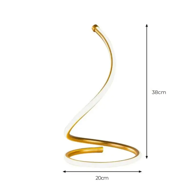 Glowspiral goldene led tischlampe modern spiralformig lichtquelle wohnzimmer xlumina 4 190af45e 7fbc 46bf 9da4 2d8281e6e50d