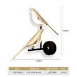 GmGeGouden Zilveren Touch Schakelaar Vogel Led Wandlampen Wandlamp 360 Draaibare Indoor Led Wandlampen Voor Slaapkamer Gang 9ac74839 a87a 4c3a 9d69 663740bcc437