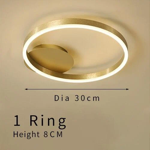 Gold Circular Led Rings Ceiling Light Chandelier 226534