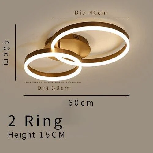 Gold Circular Led Rings Ceiling Light Chandelier 816184