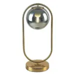 Goldene design tischlampe george rauchglas mit spi