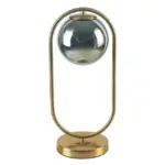 Goldene design tischlampe george rauchglas mit spi